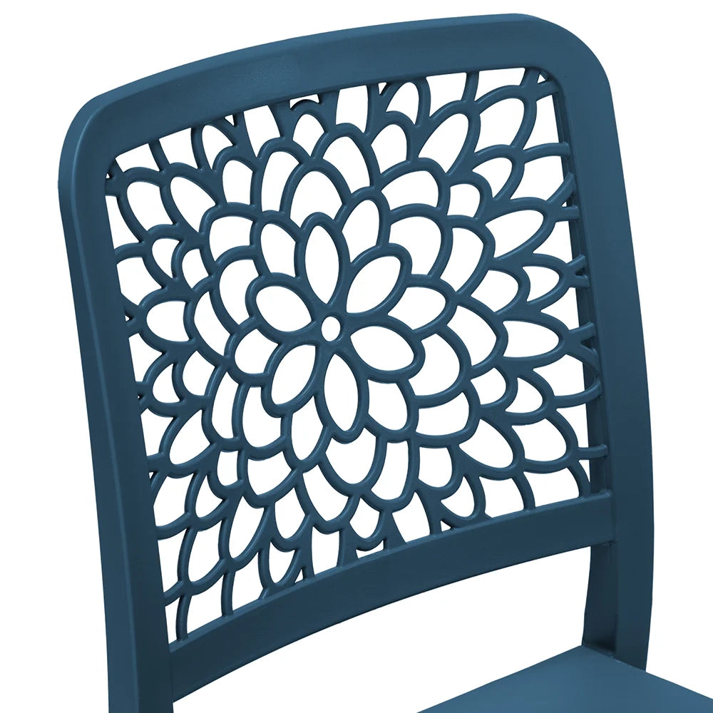Sedia in polipropilene TICHE, impilabile, resistente ai raggi UV, design moderno, ideale per sala da pranzo, cucina, sala d’attesa, bar, ristoranti o giardino, colore Petrolio