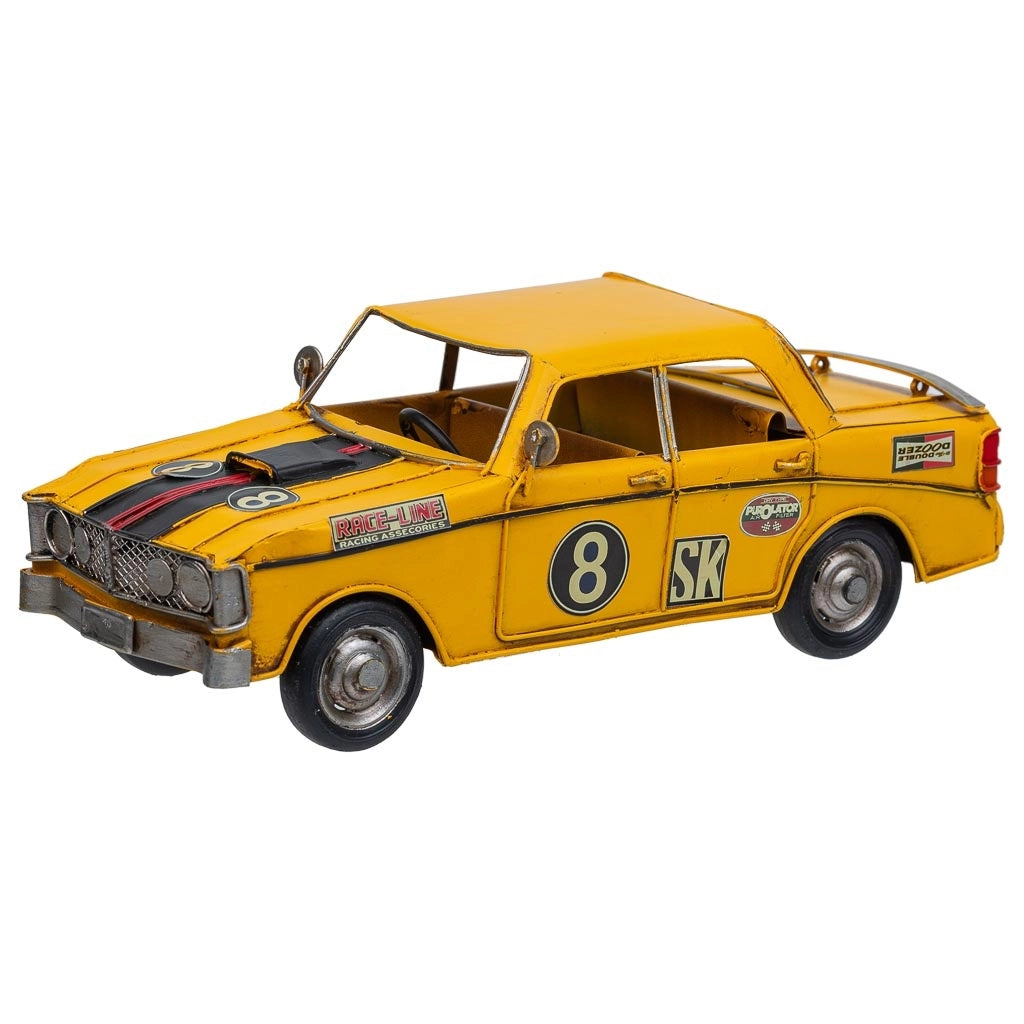 Auto in metallo giallo 27x12,5x9,5h
