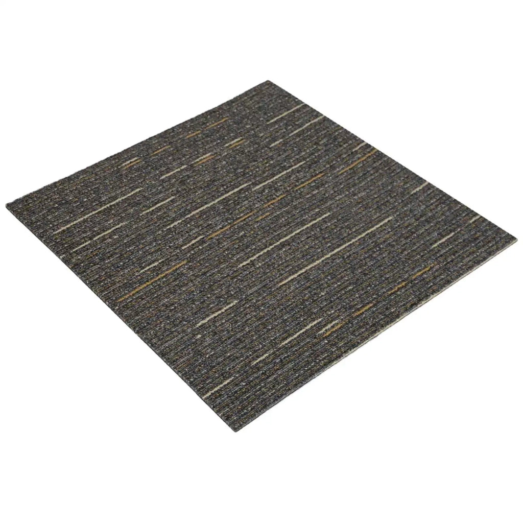 Piastrella per Tappeto Striato Marrone Chiaro 50 x 50 cm 4 pz CFW1699833