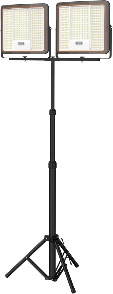 2 faretti a LED da 300 W, 24000 lm, super luminosi, da lavoro ricaricabili, con cavo di ricarica USB‑C da 2 m, per garage, officina o cantiere
