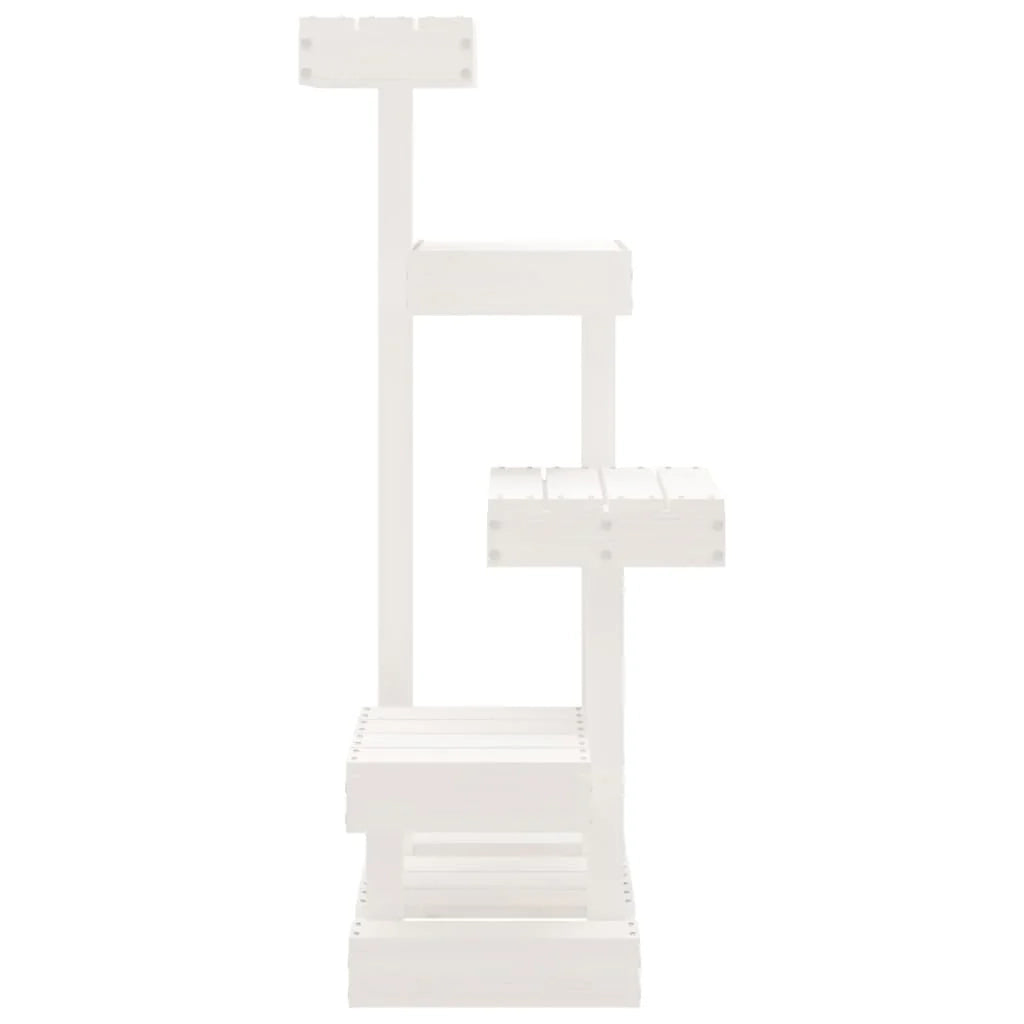 Tiragraffi per gatti torre per arrampicata giocattolo tiragraffi piattaforma per arrampicata bianco 45,5 x 49 x 103 cm legno di pino massiccio bianco 02_0022747