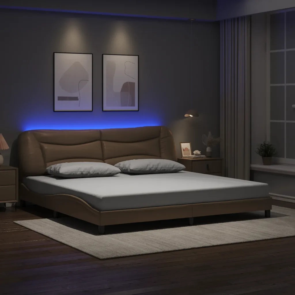 Giroletto con LED senza Materasso Hvar Cappuccino 200x200 cm 3213959