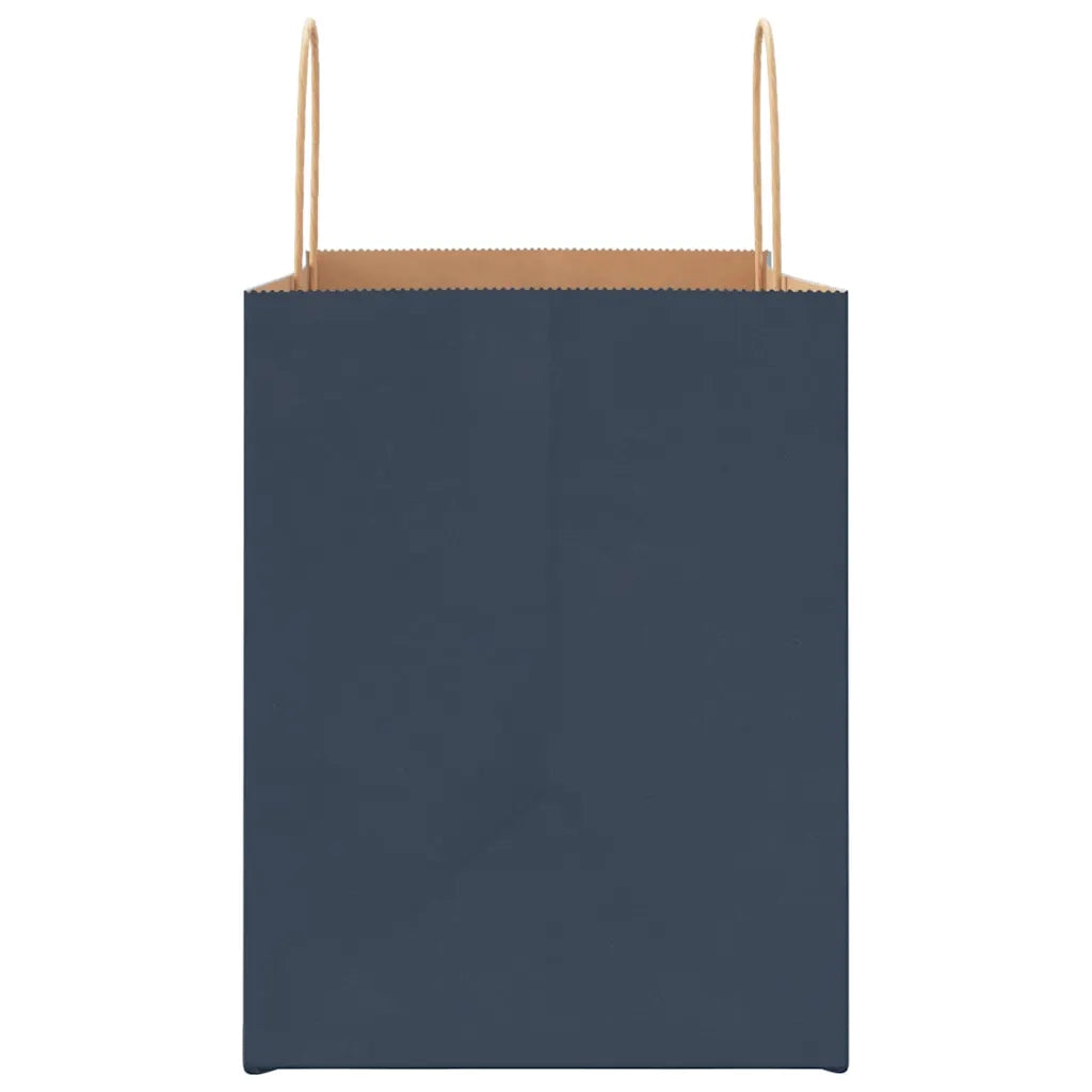 Sacchetti di Carta 250 pz con Manici Blu 32x22x28 cm 4101708