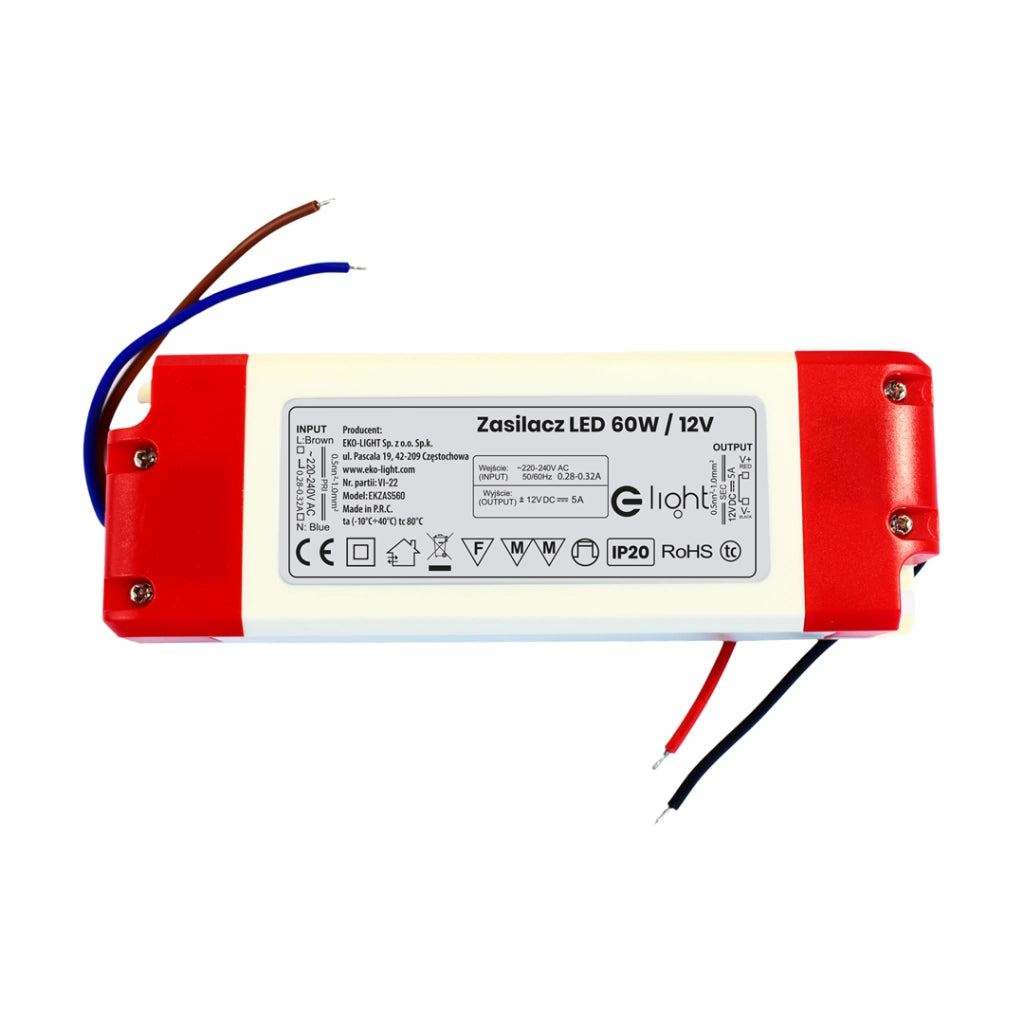 Alimentatore LED 60W 12V IP20 Eko-Light Milagro EKZAS560