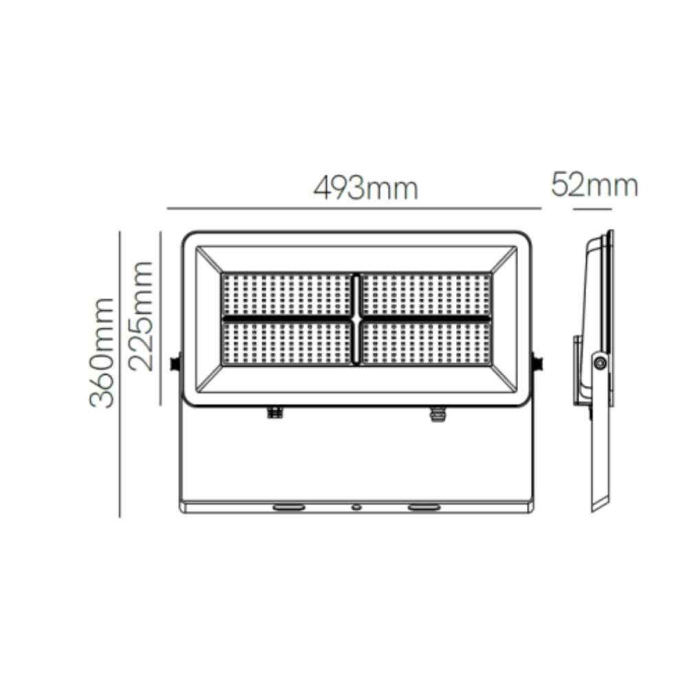Beneito polaris 5700 proiettore led outdoor 200w ip65 nero opaco