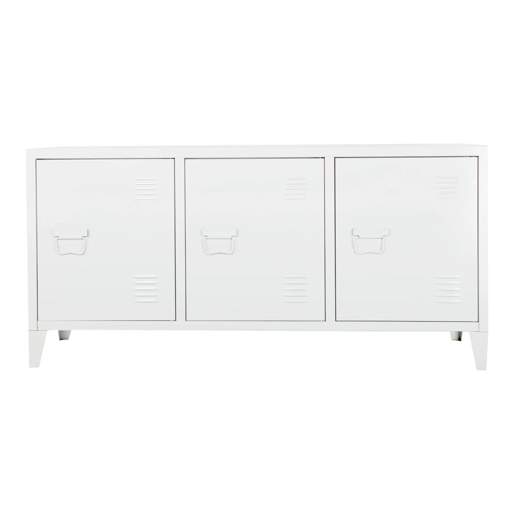 Mobile porta TV con 3 ante 58 x 113 x 40 cm bianco 03_0007764