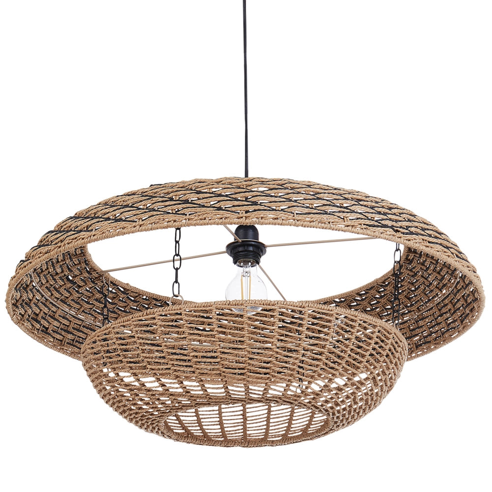 Lampadario in corda di carta illuminazione naturale soggiorno stile elegante