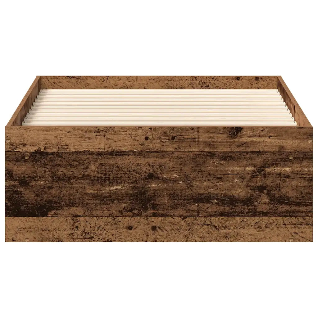 vidaXL Giroletto senza Materasso Legno Antico 100x200cm in Truciolato