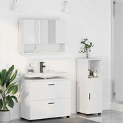vidaXL Set di mobili per il bagno 3 pcs Bianco 76.5 x 35 x 64 cm