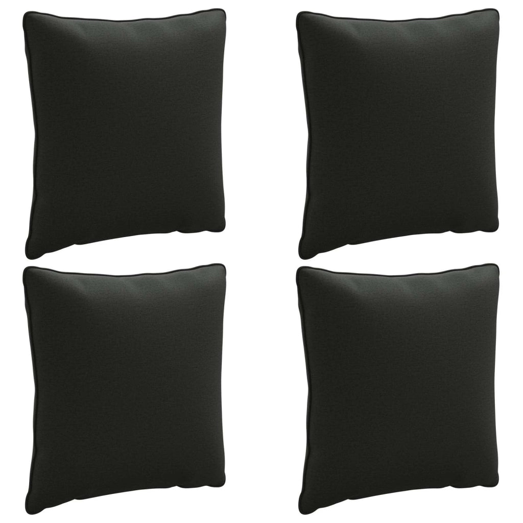 Cuscini per Schiena a 4 Pezzi PUTTEN 4 pcs 100% Poliestere Nero 945122