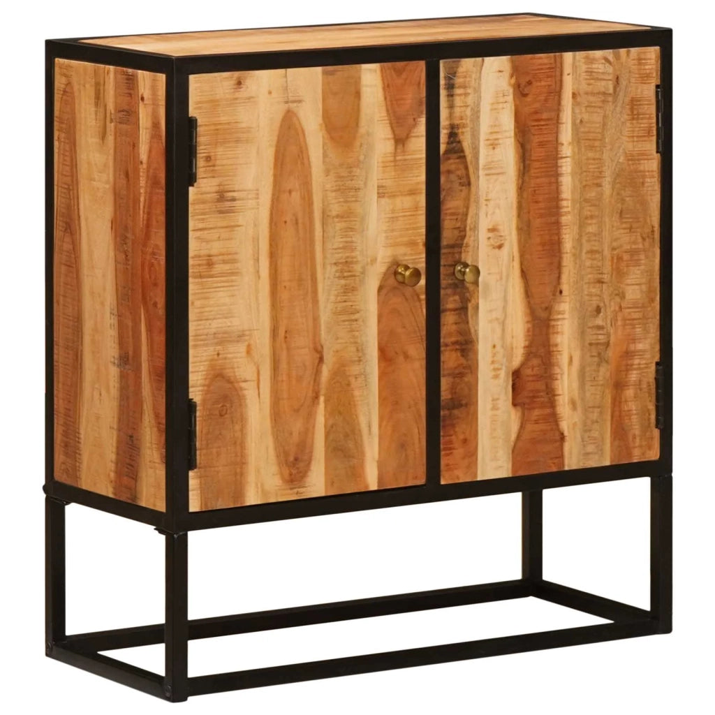 Credenza Beta Naturale 70 x 30 x 75 cm Legno di Acacia Massello