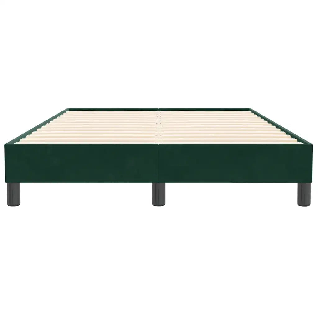 Letto matrimoniale | Letto per adulti | Giroletto senza Materasso Verde Scuro 120x210 cm in Velluto
