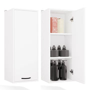 Mobile bagno sospeso scaffale NINA W1D bianco colonna 1 ante 3 ripiani
