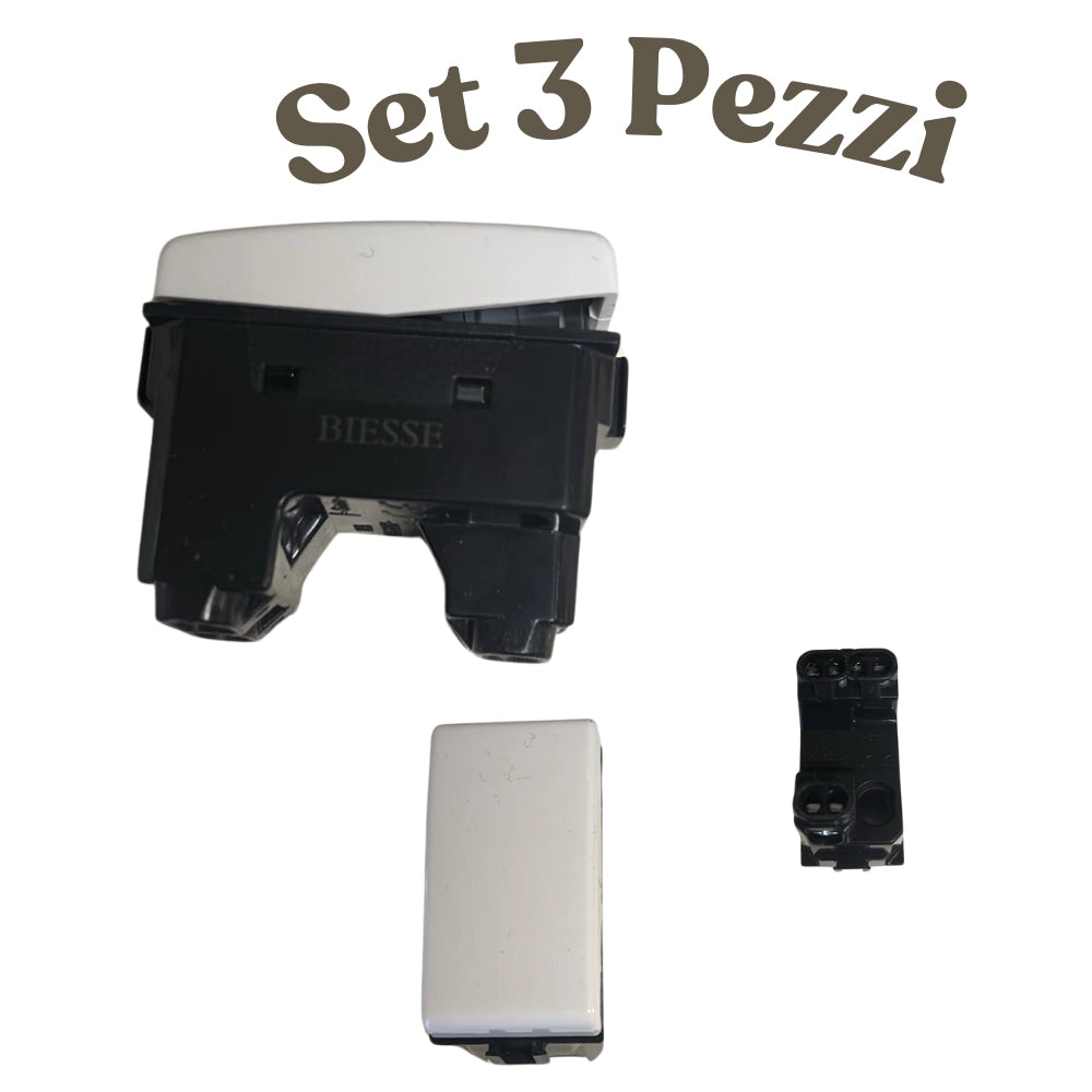 Kit pulsante illuminato 1 polo 16a, compatibile bticino matix *** numero pezzi 3, confezione 1