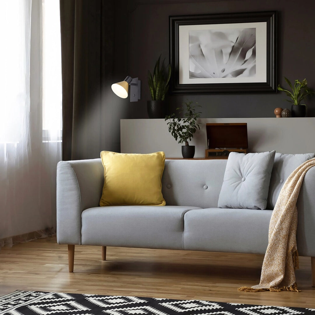 Applique con interruttore E14 nero/oro Alvaro Rabalux