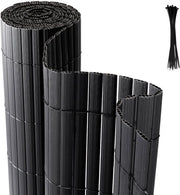 Parasole in PVC per privacy - separazione per giardino e schermo per balcone - 0,9x5m - grigio