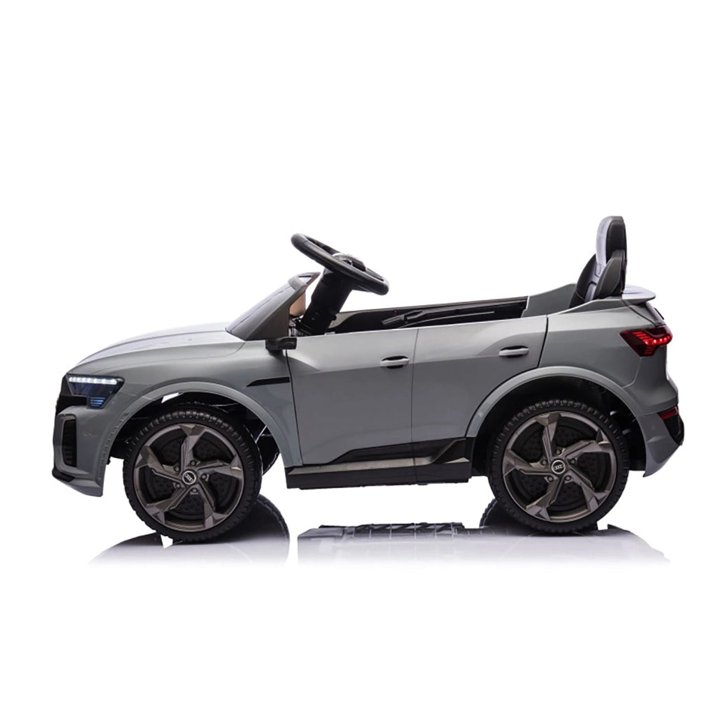 Macchina Elettrica per Bambini 12V Licenza Ufficiale Audi SQ8 E-Tron con Telecomando e Sedile Pelle Grigio