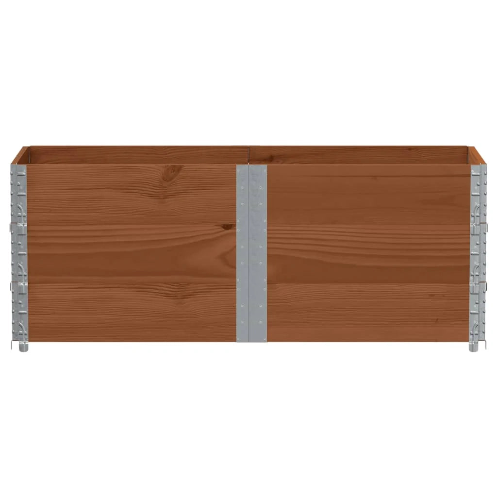Vassoio per fioriera aiuola rialzata piante fiori terrazza giardino 150 x 50 cm legno massello di pino marrone 02_0037437
