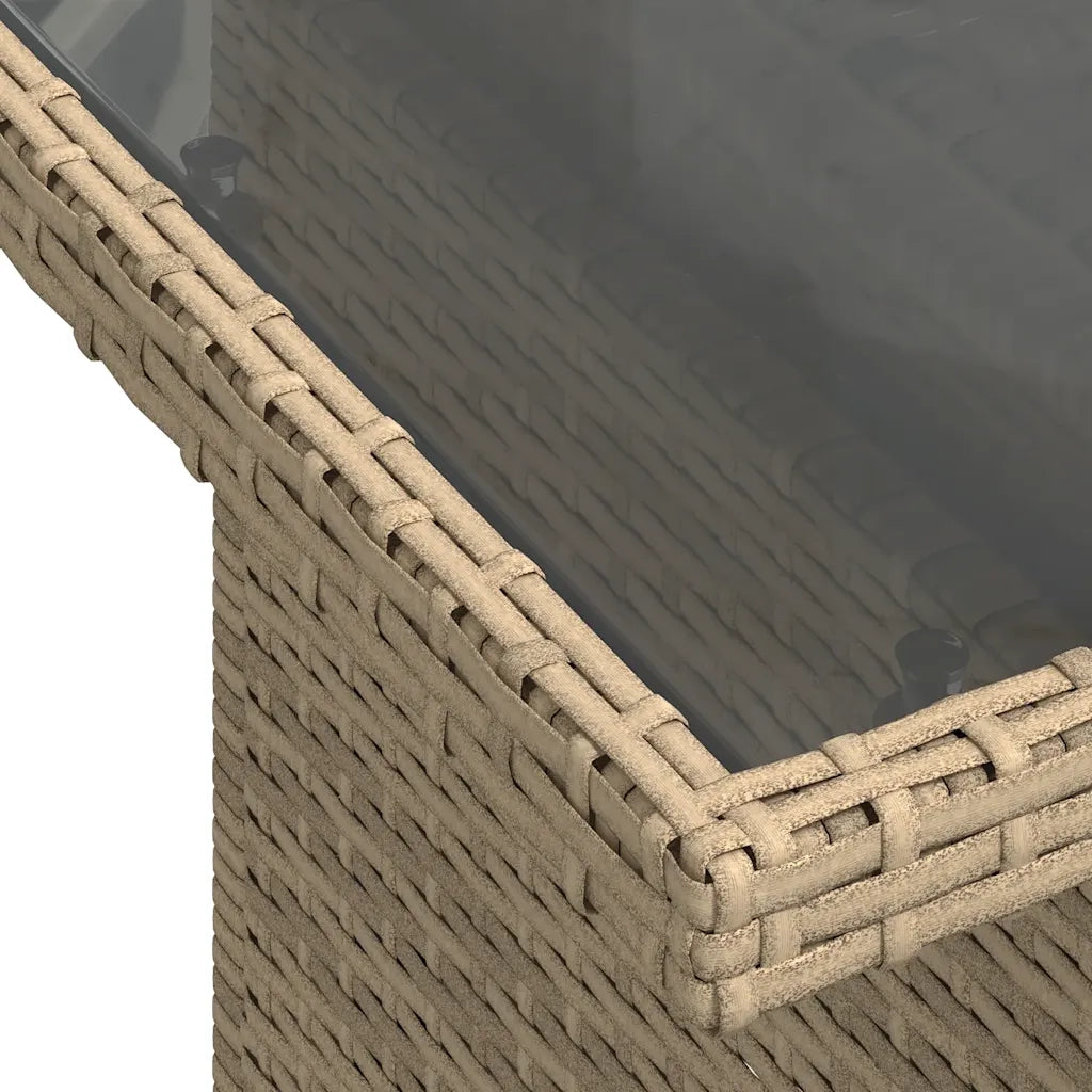 Set Divano da Giardino 9 pz con Cuscini Beige in Polyrattan 3267408