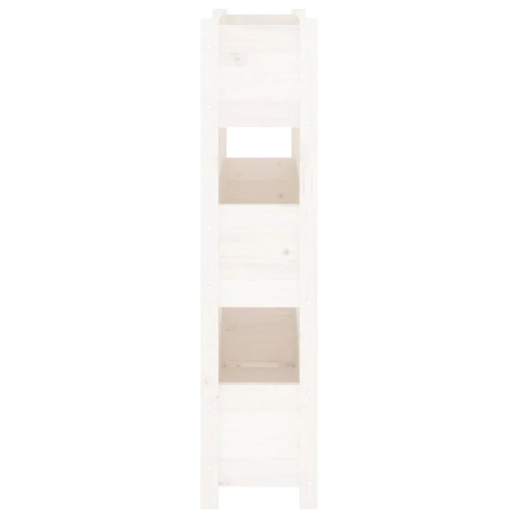 Fioriera rialzata per piante e fiori terrazza giardino 77 x 25 x 104,5 cm legno massello di pino bianco 02_0037845