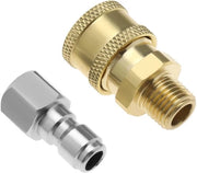Set di connettori per pompe ad alta pressione - 1/4 pollici - connettori in rame e acciaio inossidabile - set da 2