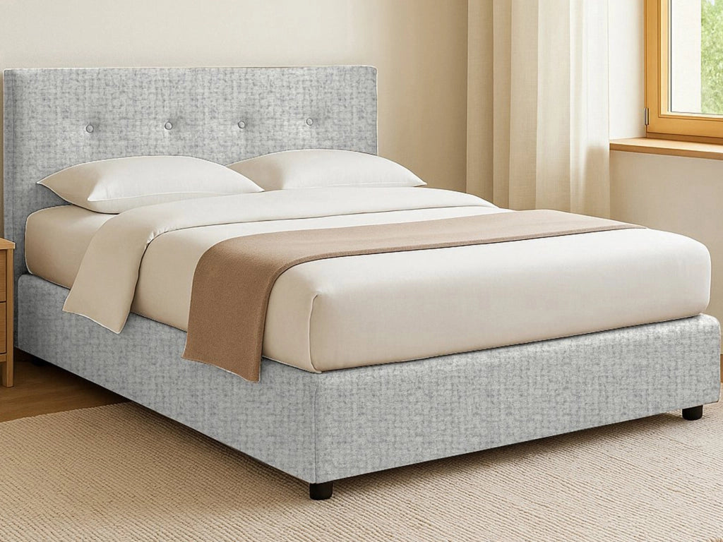 Chichester, Letto Singolo Sfoderabile Made in Italy, Grigio Chiaro