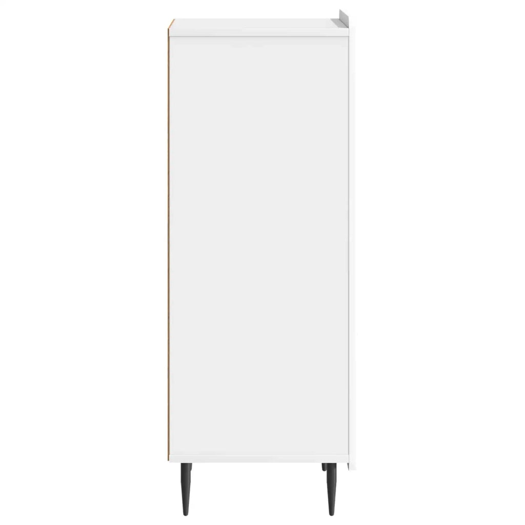Credenza Bianco Lucido 34,5 x 33 x 92 cm Legno ingegnerizzato