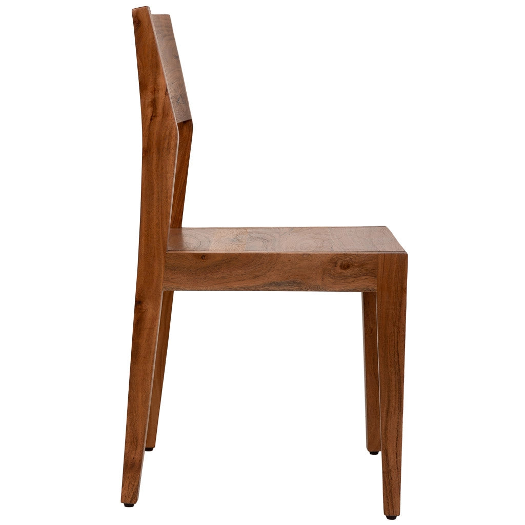 Sedia da pranzo in legno con finitura marrone 47x46x84h cm
