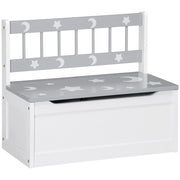 Cassapanca Moderna con Cassetti ¨C zephmum ¨C Bianco e Grigio, MDF e Legno di Pino, 60x30x50 cm