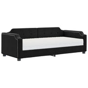 Divano letto | Sof¨¤ letto | Letto singolo con Materasso Nero 90x200 cm in Tessuto