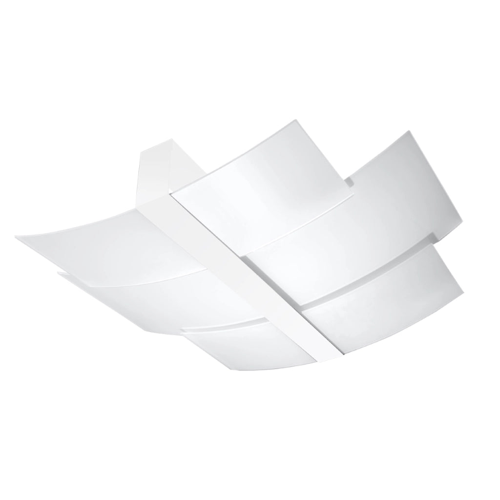 Lampada da parete a soffitto in acciaio e vetro bianco Tangerine Celia a 3 luci E27 LED