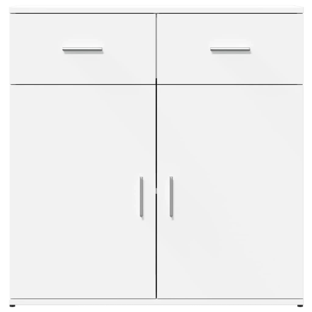 Buffet credenza cassettiera armadio mobile contenitore organizer per cucina soggiorno salotti set da 2 79 x 38 x 80 cm legno ingegnerizzato bianco 02_0036685