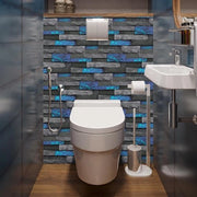 Stickere per parete autoadesivi premium - 12 pezzi - effetto pietra blu - acqua resistente