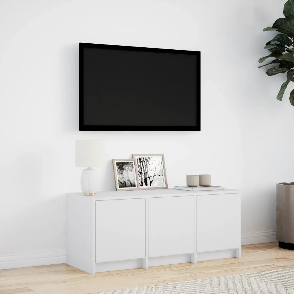 Mobile Porta TV con LED Bianco 97x34x40 cm in Truciolato 852236