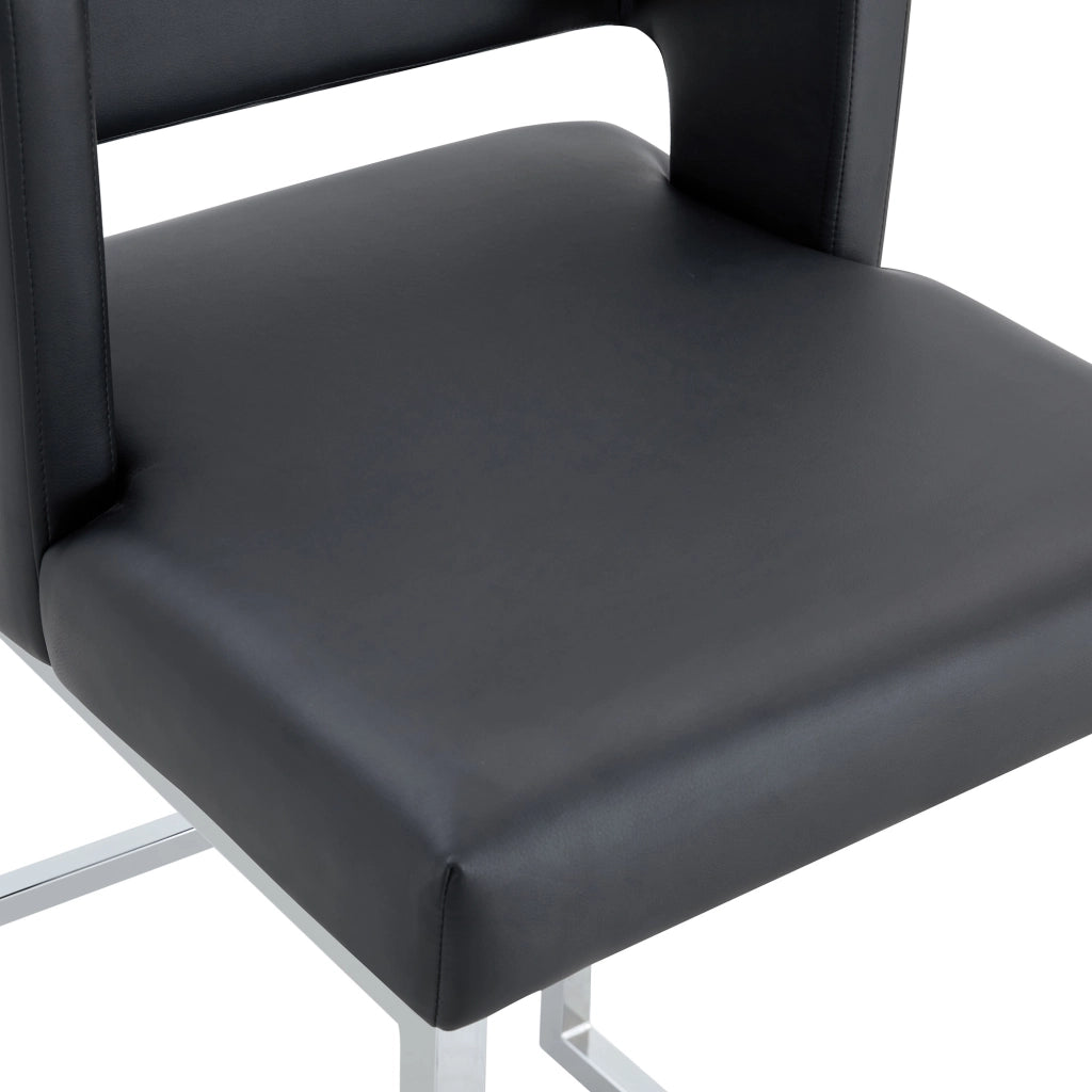 Set 2 Sgabelli da Bar ¨C Xylo ¨C Design Nordico, Gambe in Metallo Argento, Nero