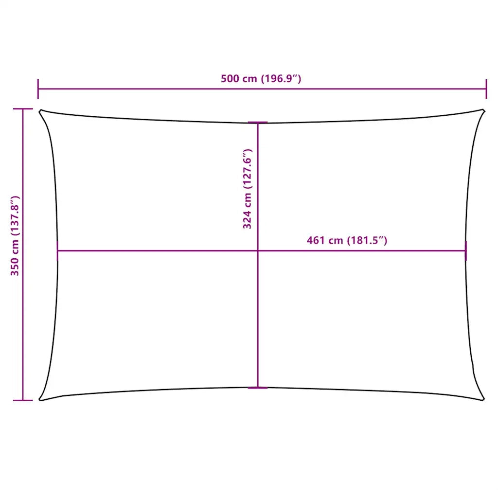 Vela Ombreggiante-Parasole a vela Oxford Rettangolare 3,5x5 m Blu