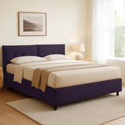 Bath, Letto Matrimoniale Sfoderabile Made in Italy, Viola