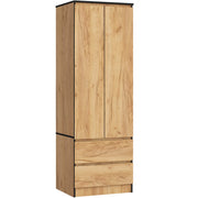Armadio AKORD S60 Quercia Craft 60 cm 2 ante 2 cassetti 60x51x180 cm