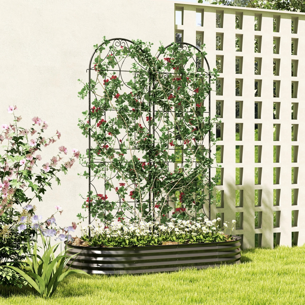 Griglia per piante rampicanti ¨C Zephmum ¨C Nero 50x180 cm