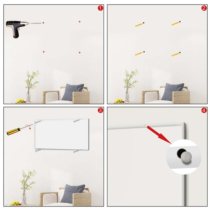 Pannello radiante a infrarossi 850W 1220x770x15 mm, Pannello elettrico per riscaldamento IR