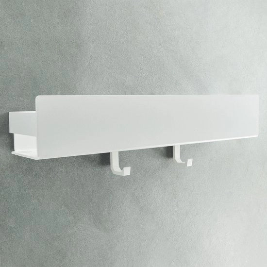 Plank per doccia senza viti | Organizzatore bagno | Plank per doccia senza viti | Plank per bagno | Plank di appoggio | Plank per parete | Plank autoadesivo per doccia | Plank per doccia bianco 42 cm