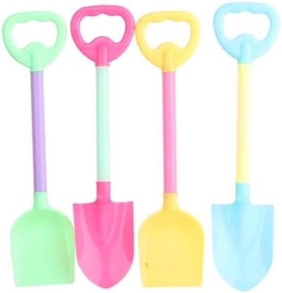Set di 4 attrezzi per bambini, giocattoli per il mare, pala per la neve, set con paletta di plastica, bambini, mare, giocattoli per bambini, ragazzi, ragazze, sabbia, neve