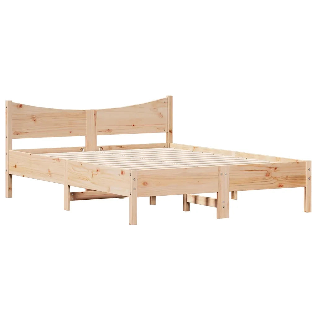 Letto senza Materasso 135x190 cm in Legno Massello di Pino 844745