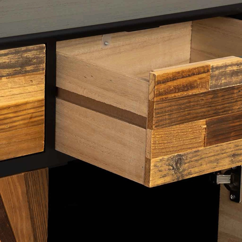 Credenza in legno di recupero marrone 80x39,5x89h cm