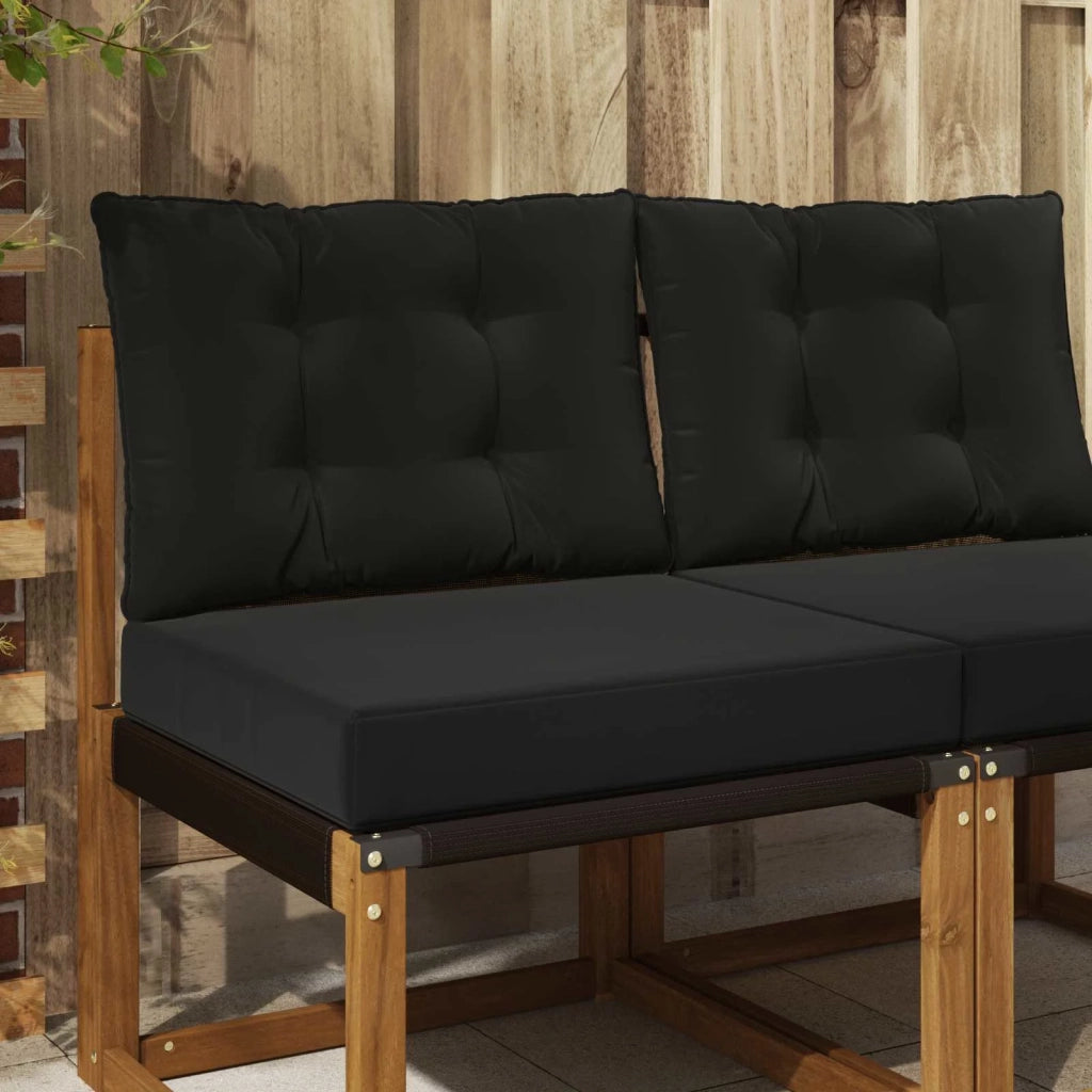 Cuscino per divano da esterno 2 pcs Nero Poliestere 900785