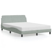 Struttura letto Dover Grigio Chiaro 135x190 cm in Velluto 373328