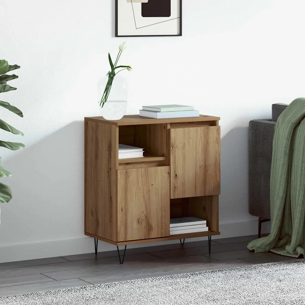 vidaXL Credenza rovere artigianale 60 x 35 x 70 cm Legno multistrato
