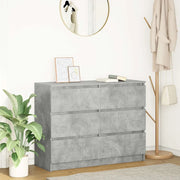 Credenza-Buffet-Armadio da cucina Grigio Cemento 100x35x76 cm in Legno Multistrato