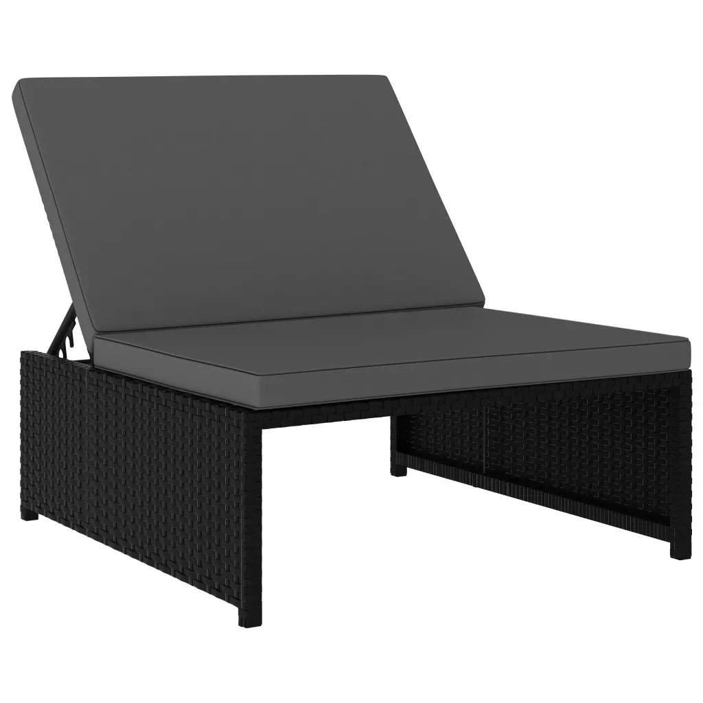 Sedie da Giardino Reclinabili 2 pz con Tavolo in Polyrattan 47402