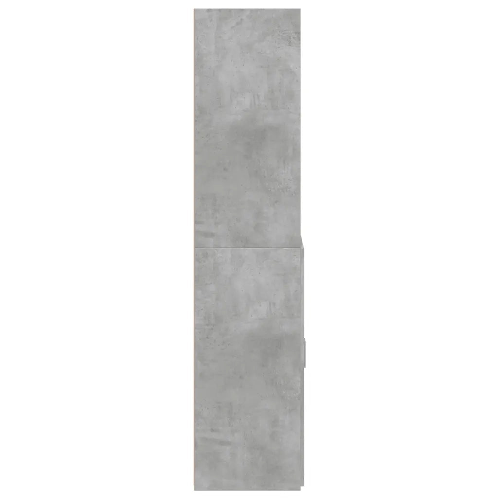 Credenza-Buffet-Armadio da cucina Grigio Cemento 80x42,5x185 cm in Legno Multistrato 643461